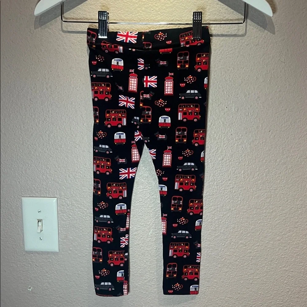 Gymboree Girl’s London Calling Scotty Dog Phone Booth Leggings Set Size 3T